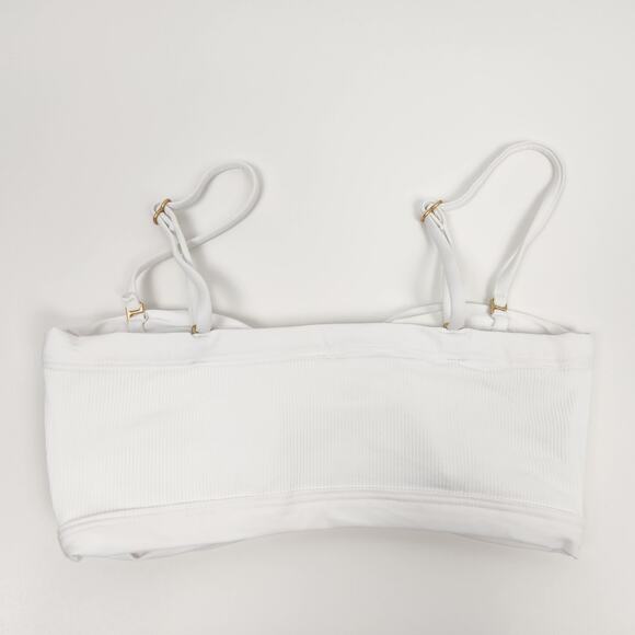 L*Space Maya Bikini Top in White Size Small NWT Convertible Strapless - Picture 3 of 5
